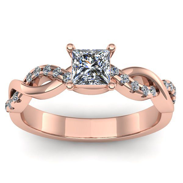 Inel logodna cu safir alb patrat