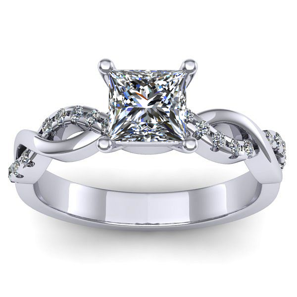 Inel de logodna cu diamant de laborator patrat