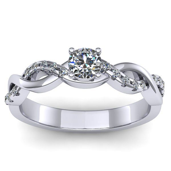 Inel cu diamant rotund