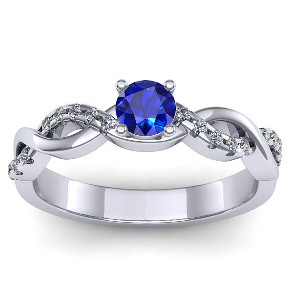 Inel cu safir rotund