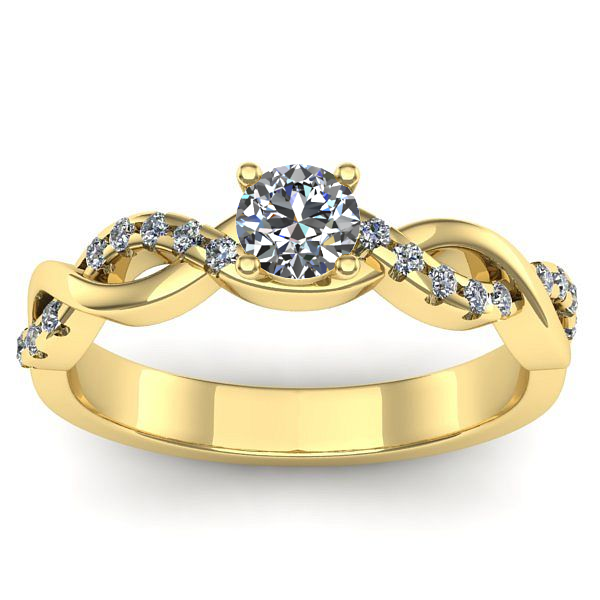 Inel logodna cu diamant rotund