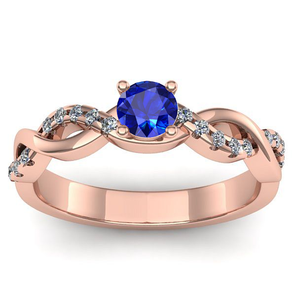 Inel cu safir rotund