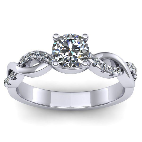 Inel de logodna cu diamant rotund