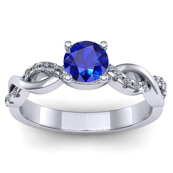 Inel cu safir rotund