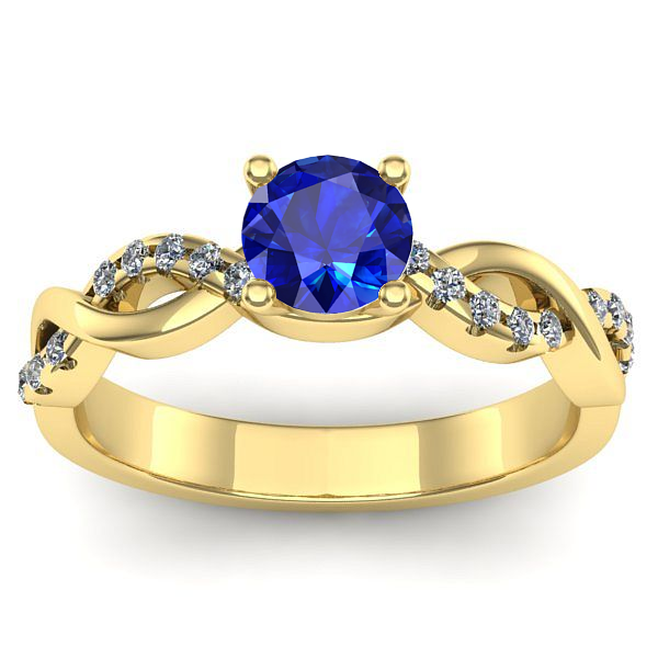 Inel de logodna cu safir rotund