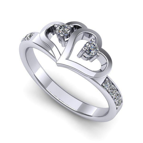 Inel logodna din aur alb cu diamant