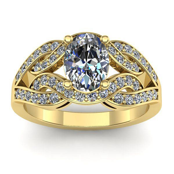 Inel de logodna cu diamant de laborator oval