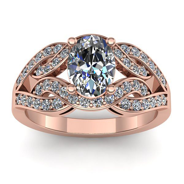 Inel de logodna cu safir alb oval