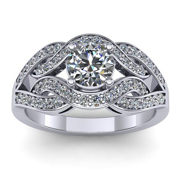 Inel logodna cu diamant rotund