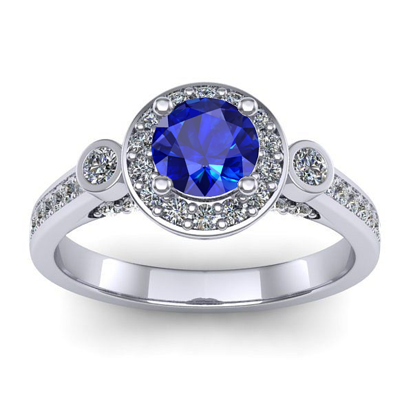 Inel cu safir rotund