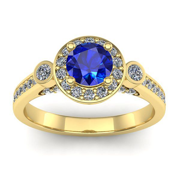 Inel de logodna cu safir rotund