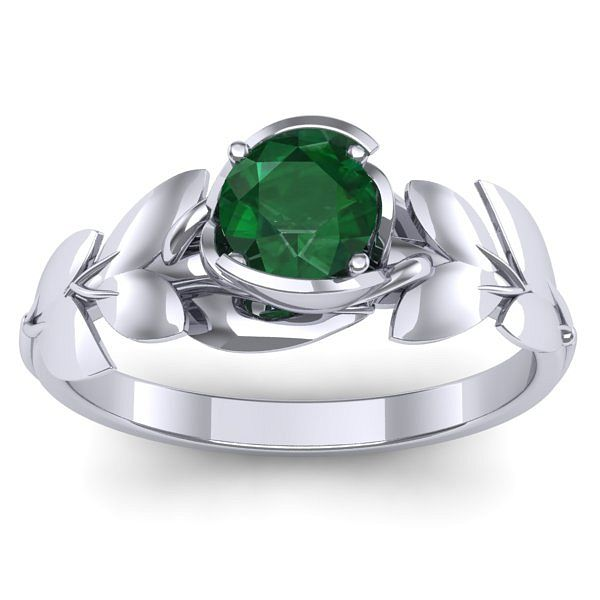 Inel cu smarald rotund