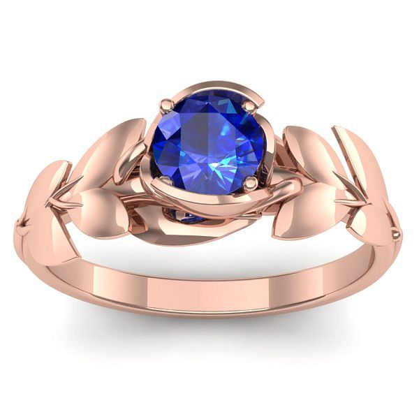 Inel logodna cu safir rotund