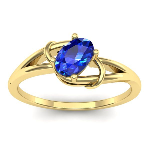 Inel cu safir oval