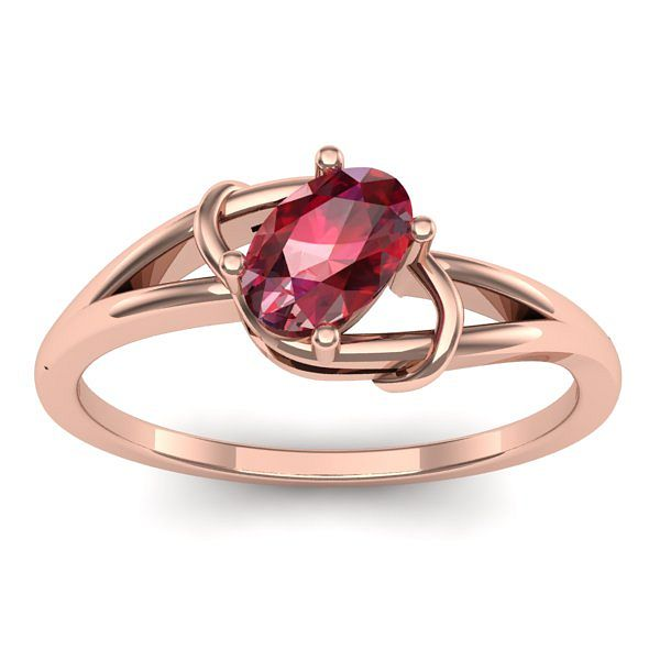 Inel cu rubin oval