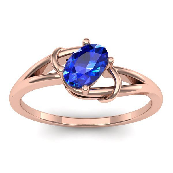 Inel cu safir oval