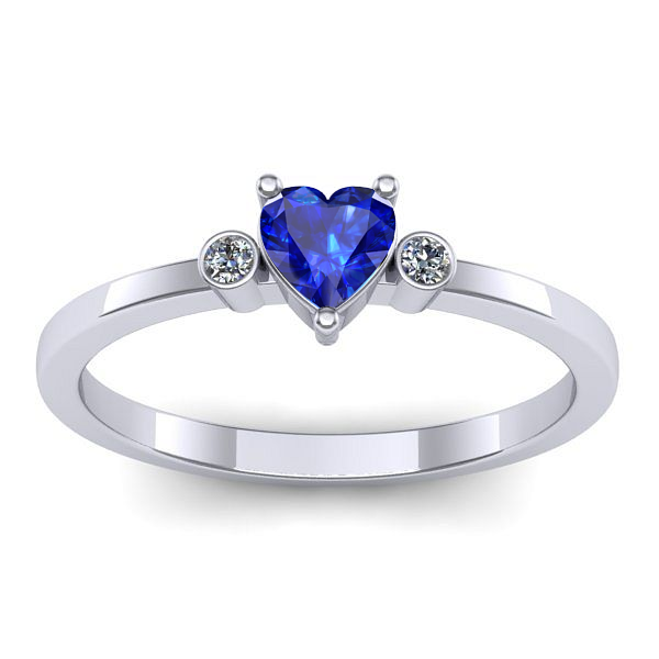 Inel de logodna cu safir inima