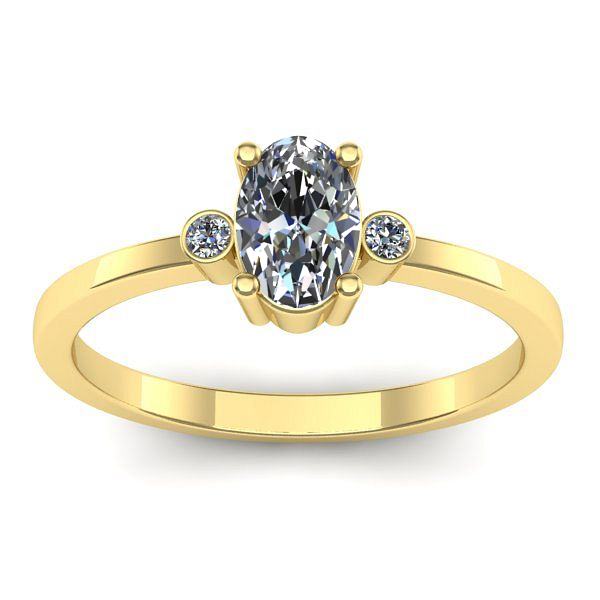 Inel de logodna cu diamant natural oval