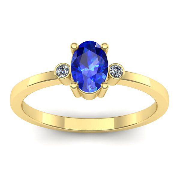 Inel cu safir oval