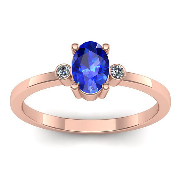 Inel logodna cu safir oval