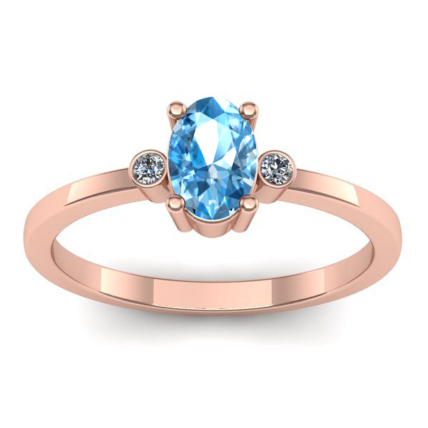 Inel cu topaz blue oval