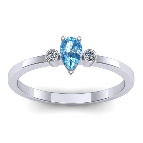 Inel cu topaz blue lacrima