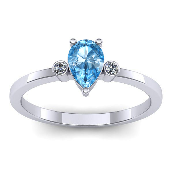 Inel logodna cu topaz blue lacrima