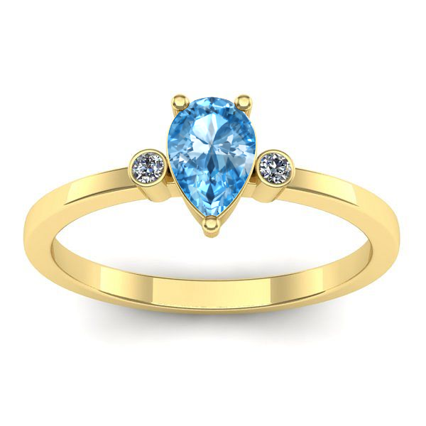 Inel logodna cu topaz blue lacrima