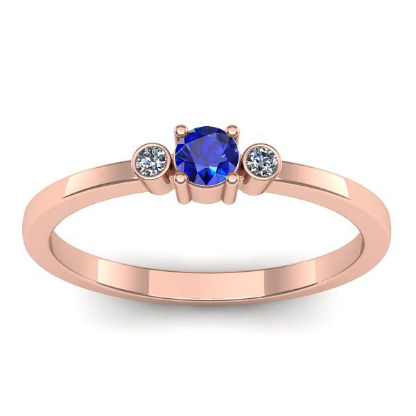 Inel de logodna cu safir rotund