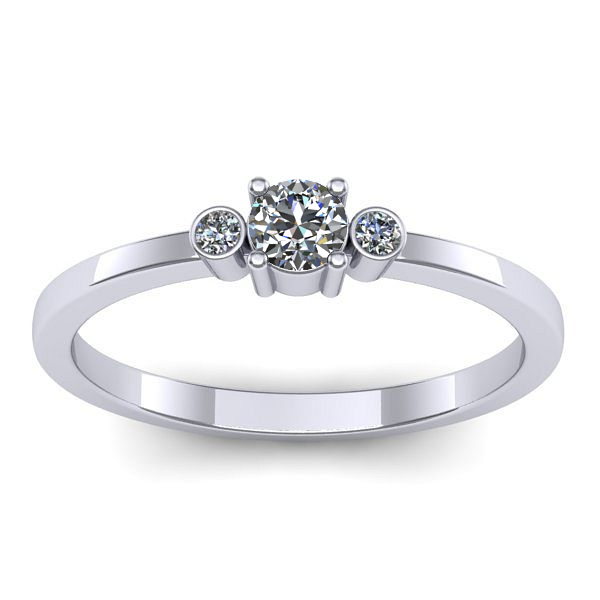 Inel de logodna cu diamant rotund