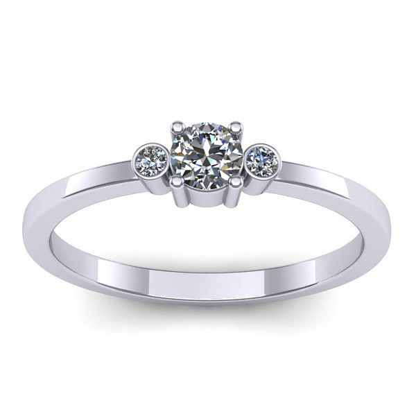 Inel de logodna cu diamant rotund