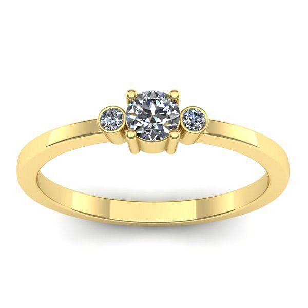 Inel cu diamant rotund