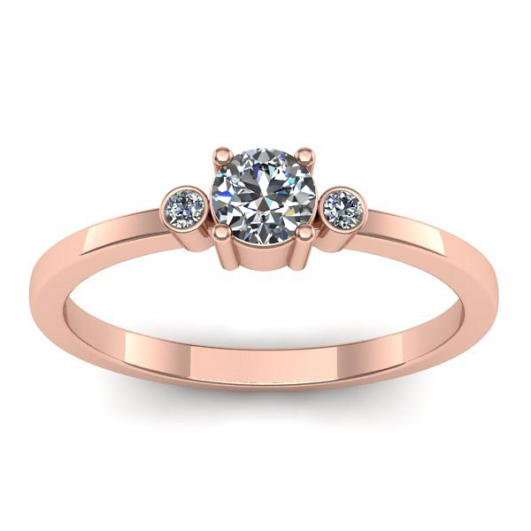 Inel de logodna cu diamant rotund