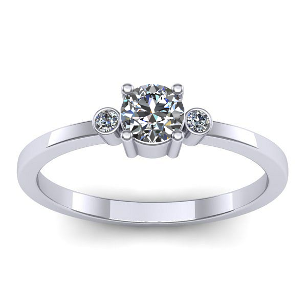 Inel de logodna cu diamant rotund