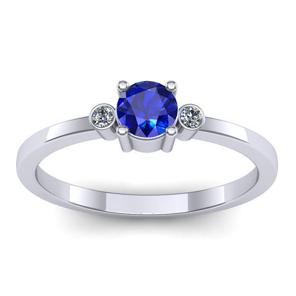 Inel cu safir rotund