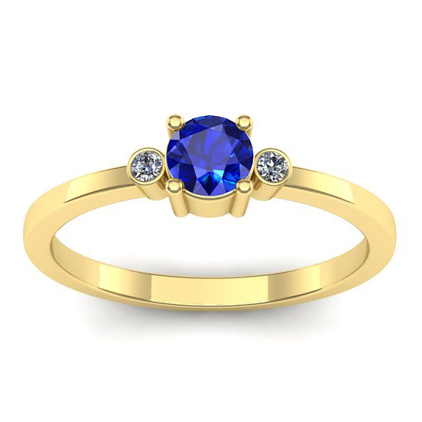 Inel cu safir rotund