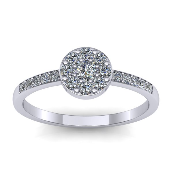 Inel cu diamant rotund