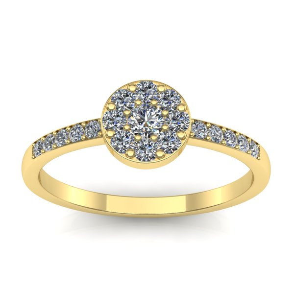 Inel cu diamant rotund