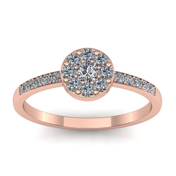 Inel cu diamant rotund
