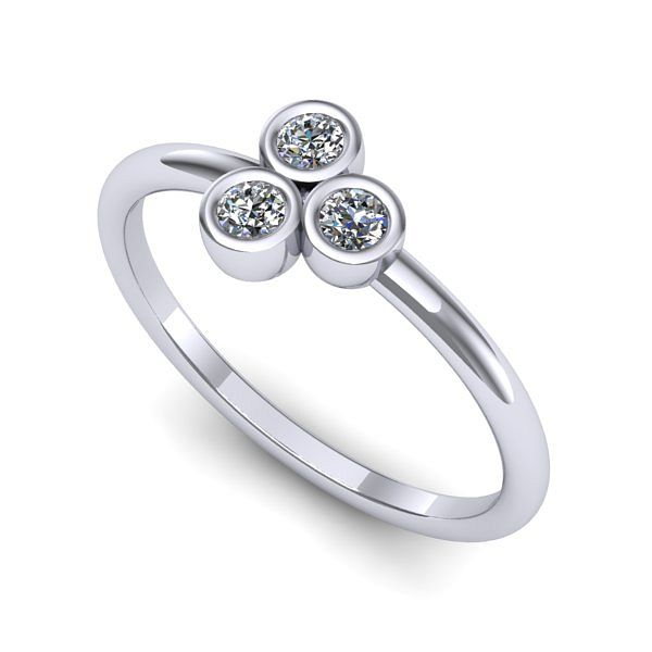 Inel din aur alb cu diamant