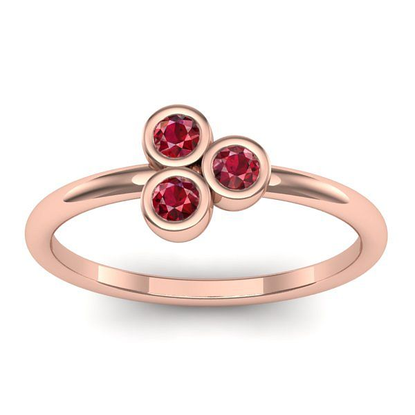 Inel cu rubin rotund