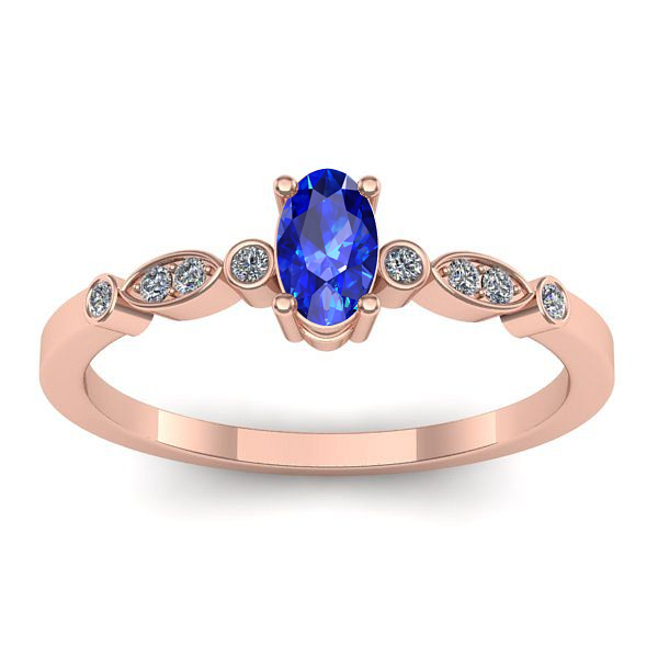 Inel cu safir oval