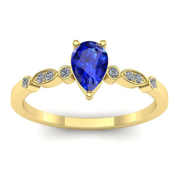 Inel cu safir lacrima