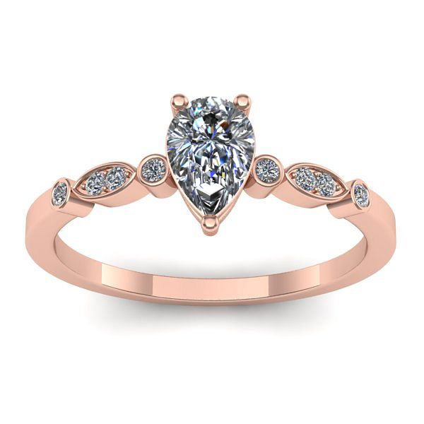 Inel de logodna cu safir alb lacrima