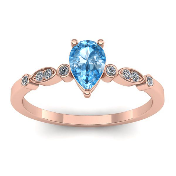 Inel de logodna cu topaz blue lacrima