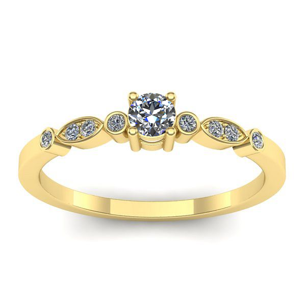 Inel de logodna cu diamant rotund