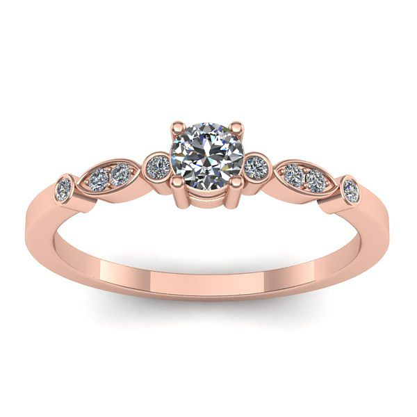 Inel de logodna cu diamant rotund