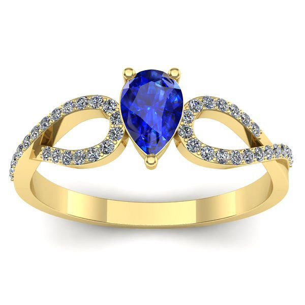 Inel de logodna cu safir lacrima