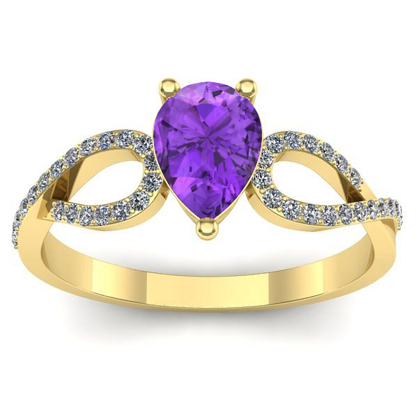 Inel cu ametist lacrima