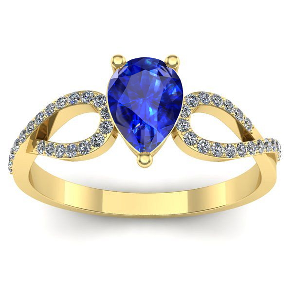 Inel de logodna cu safir lacrima